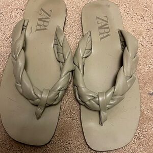 Zara Women's Braided Sandals - Sage Green